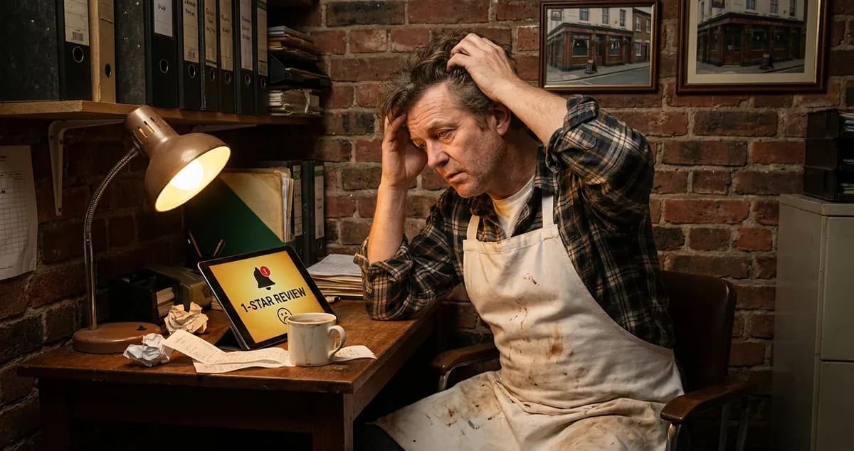 Restaurant owner frustrated asking can you delete Google reviews from tablet