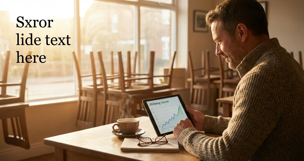 Restaurant owner checking search rankings on tablet to improve restaurant SEO