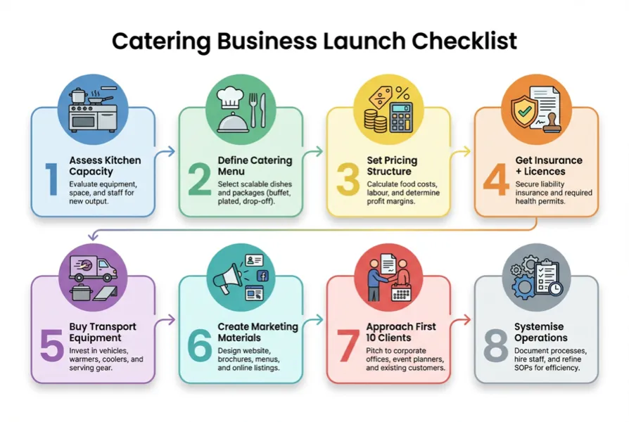 HACCP food safety process diagram for restaurant catering operations