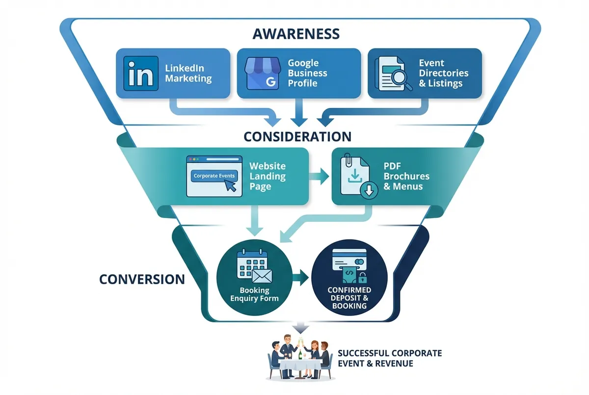 Corporate event marketing strategy for restaurants