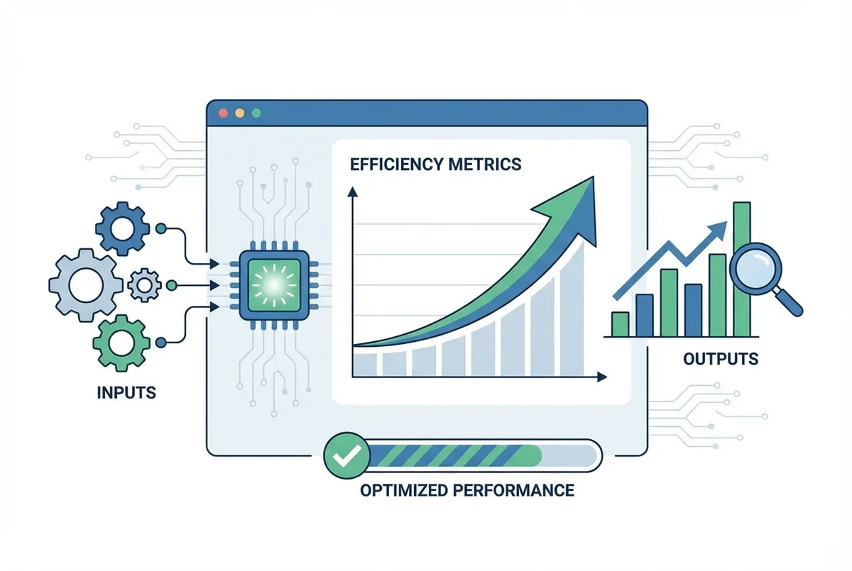 Restaurant owner reviewing efficiency metrics on a tablet showing labour costs and turnover rates