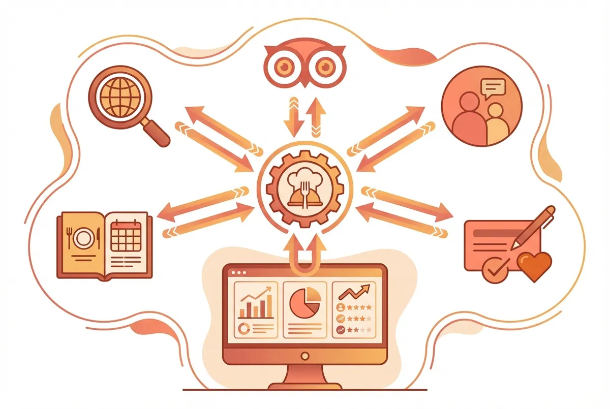 Restaurant owner's view of Google Business Profile showing review summary and response options