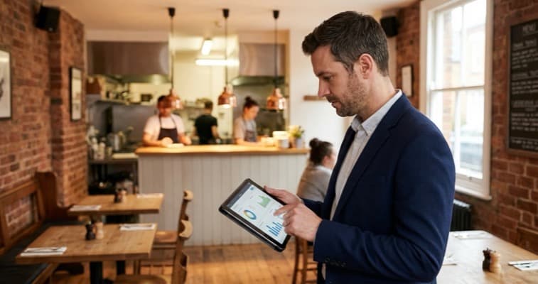Restaurant management software showing POS, inventory and scheduling tools for UK restaurants