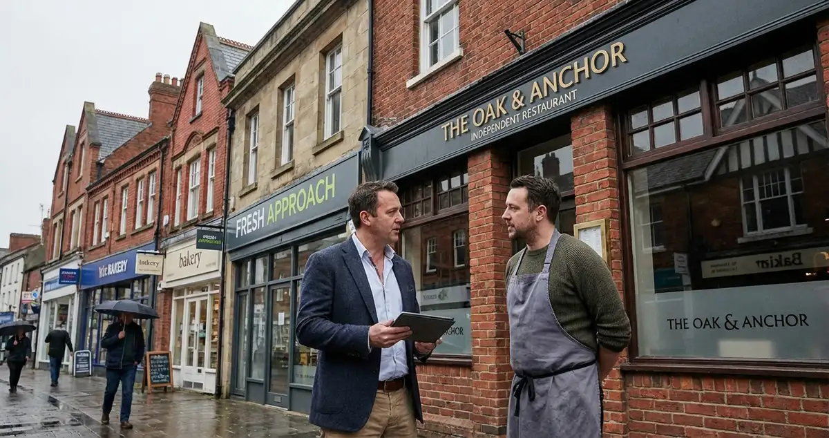 UK restaurant marketing agency professionals discussing hospitality strategy