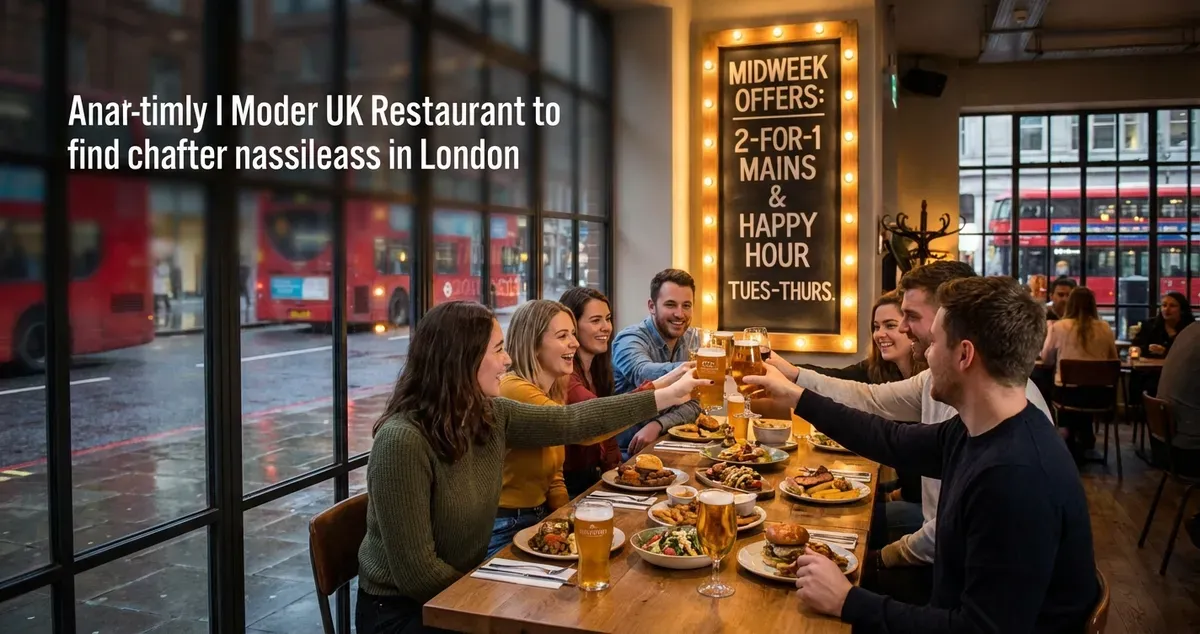 Busy restaurant on a weekday evening with customers enjoying midweek dinner offers