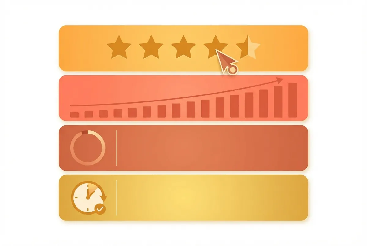 Dashboard showing key restaurant review metrics to track