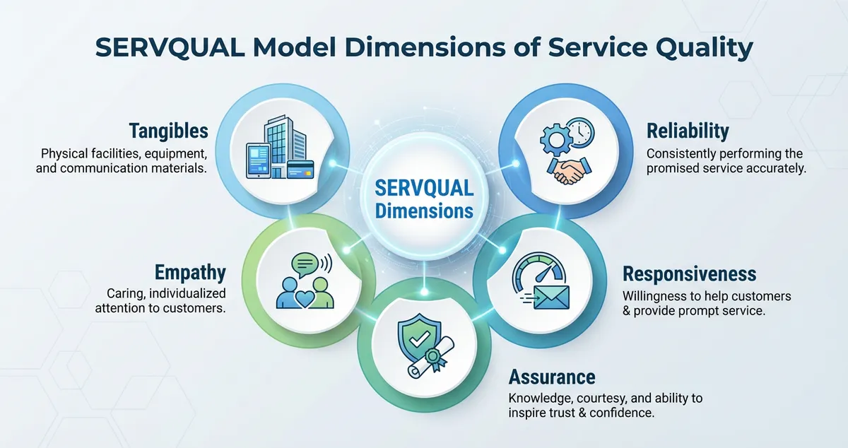 5 SERVQUAL dimensions of restaurant service quality