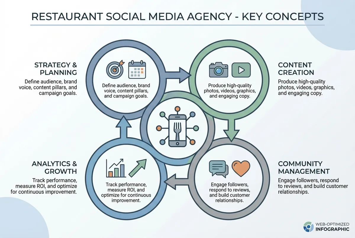 Diagram showing potential ROI from professional social media management versus DIY approach