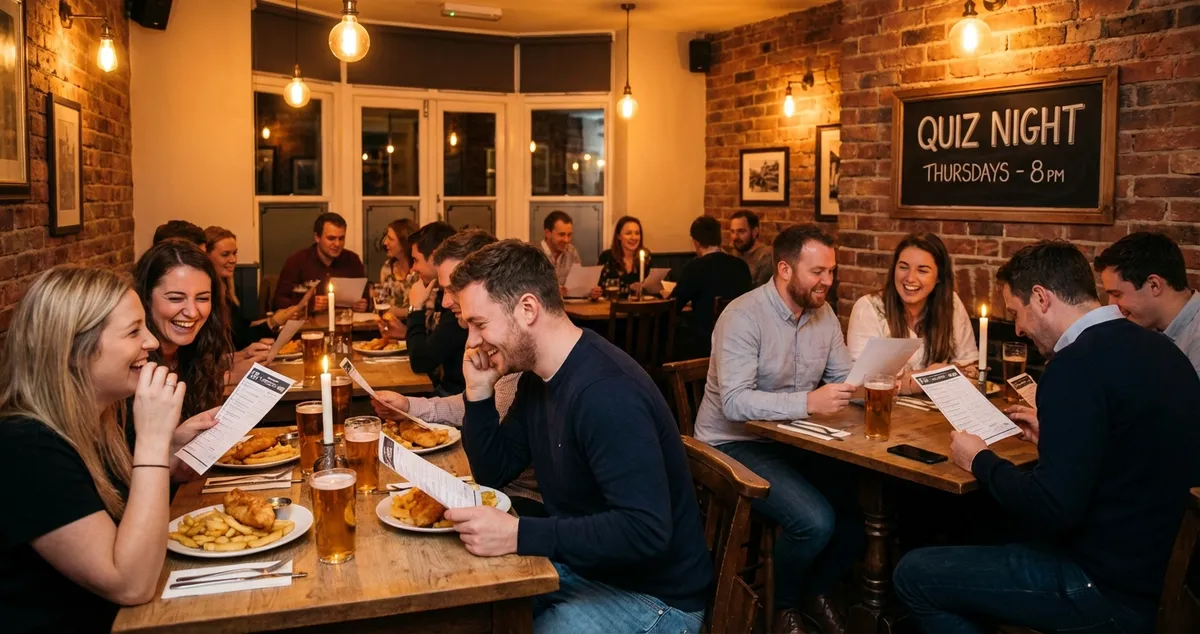 Busy restaurant themed night with customers enjoying a special event