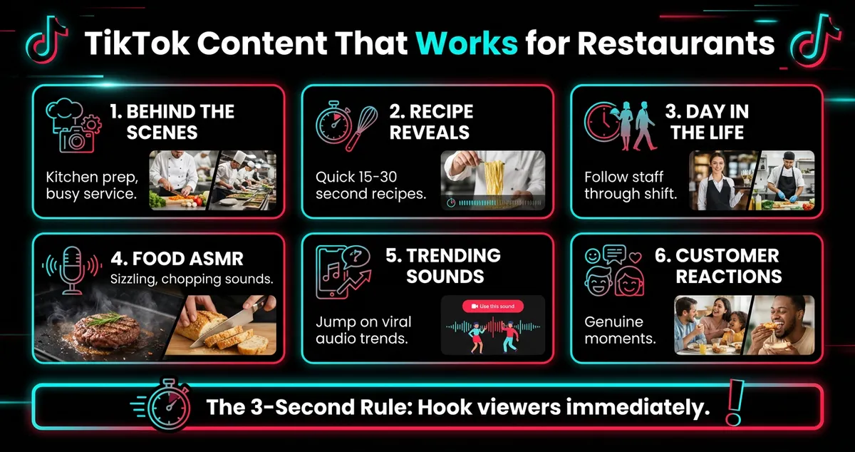 TikTok content ideas for restaurants