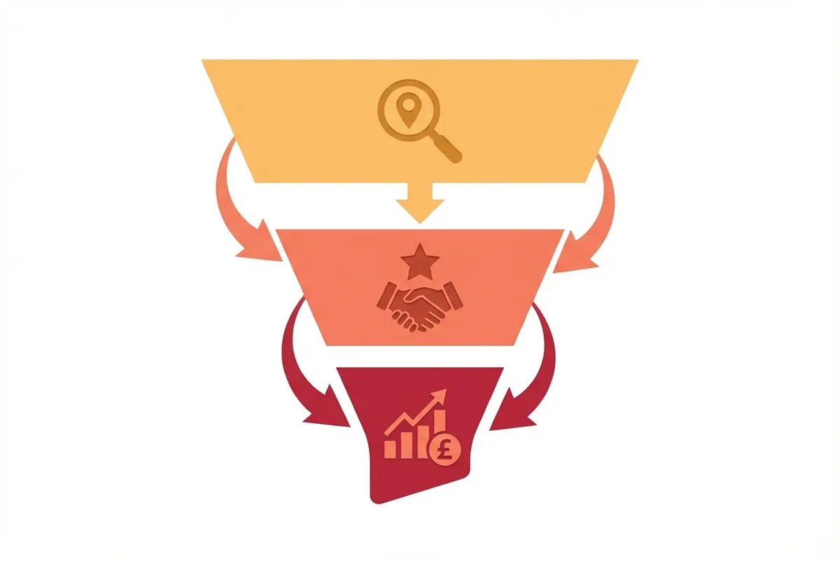 Diagram showing how Google reviews affect restaurant visibility, trust, and revenue