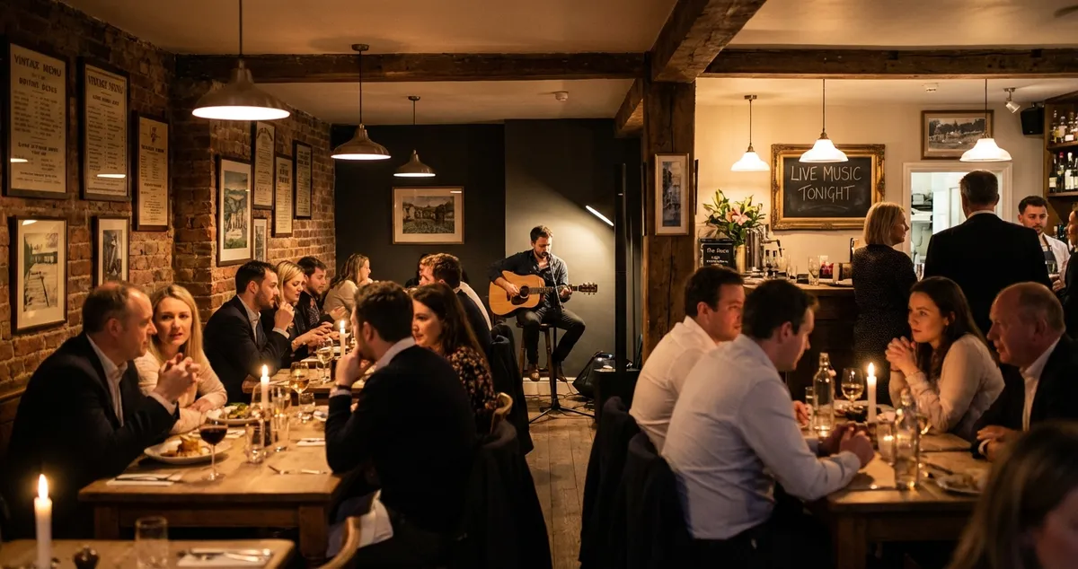 Live music performance in a UK restaurant setting