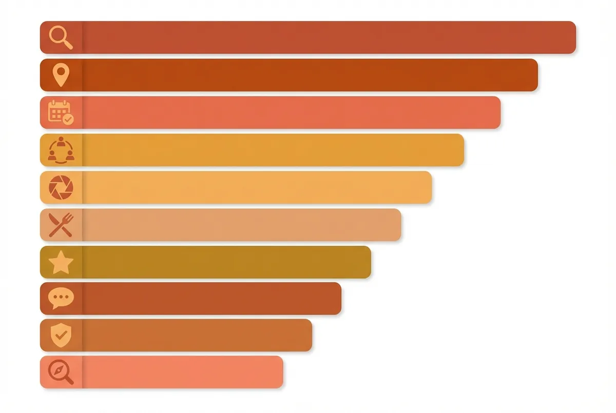 Infographic showing the top restaurant review sites with usage statistics